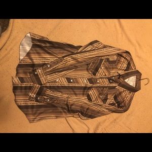 Vintage Western H Bar C Pearl Snap